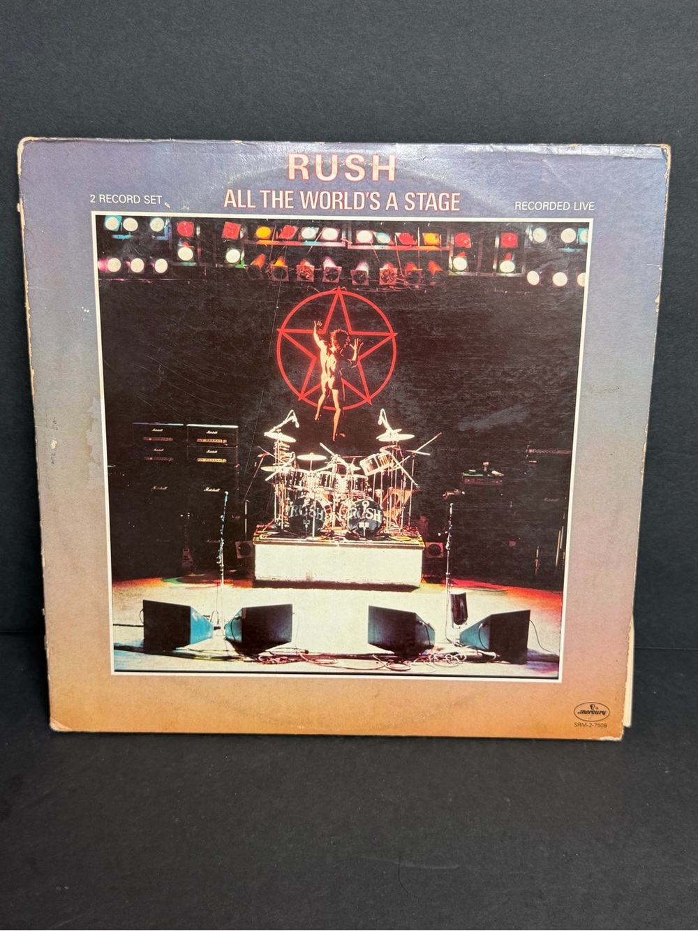 Rush All The Worlds A Stage Vinyl LP 1976 JAMF Matrix Terre Haute w/ Inners
